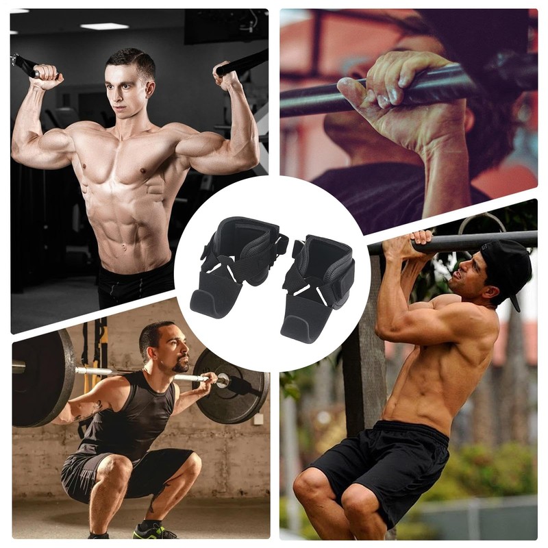 Weight Lifting Hooks for Men, Gym Gloves Wrist Strap Lifting