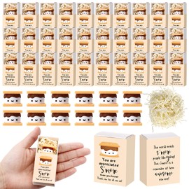 Wettarn 36 Sets Employee Appreciation Gifts S'more Gifts Bulk Marshmallow with Box Office Party Favor Inspirational Thank You Gift for Coworker Staff Team Employee Nurse Teacher (Marshmallow)