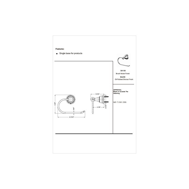 Designers Impressions 100 Series Satin Nickel Euro Toilet/Tissue Paper Holder