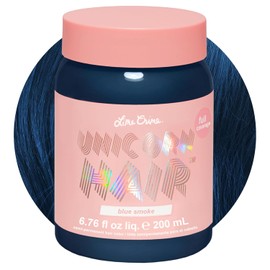 Lime Crime Unicorn Hair Dye, Blue Smoke - Navy Blue Fantasy Hair Color - Full Coverage, Ultra-Conditioning, Semi-Permanent, Damage-Free Formula - Vegan - 6.76 fl oz