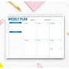 Undated Weekly Planner Notepad with Spiral Binding - 52 Sheets