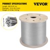VEVOR 1/4" Stainless Steel Cable 200FT, T304 7x19 Tighter Core