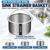 304 Stainless Steel Sink Strainer Basket with Handle – 0.8",