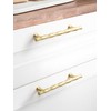 SORWDUERM Brushed Gold Cabinet Pulls 2 Pack 96MM Hole Center