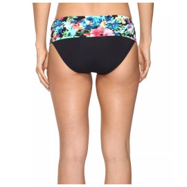 Bleu Rod Beattie  NEW BLEU Rod Beattie Black Floral Two of a Kind Sarong Hipster Bikini Bottom 4