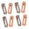 IWOWHERO 8pcs Acetate Alligator Hair Clips Rectangle Duckbill Barrettes for