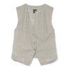 VERO MODA Women's Vmcaia SL Vest WVN Noos, Silver Lining,