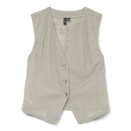 VERO MODA Women's Vmcaia SL Vest WVN Noos, Silver Lining, XL