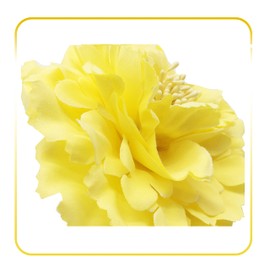 Hair Flower Clips Brooch Boutique Hair Accessories Bohemia Hairpins for Women Girls (Yellow) 1 Count (Pack of 1)