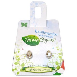 Farma Bijoux Earrings Clear Crystal Drops  6mm