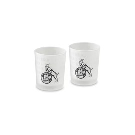 1. FC Köln Tea Light Holder with Logo Black / Silver