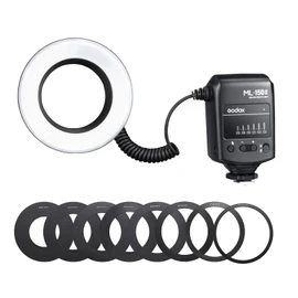 Godox ML-150II Macro Ring Flash Speedlite, GN12 5800K Fast Recycle Compatible with Canon Nikon Sony Fuji Olympus Panasonic Pentax Cameras, for Small Animal, Flowers, Plant, Rings Photography