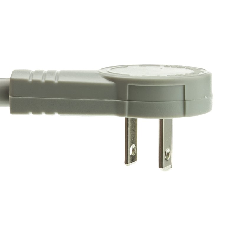 15 feet Surge Protector, Flat Rotating Plug, 6 Outlet, Gray