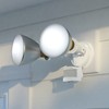 VAXCEL White Motion Sensor Dusk to Dawn Outdoor Security Flood