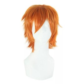 Generic / Peluca Corta Naranja De Los Hombres Vestido De Fiesta