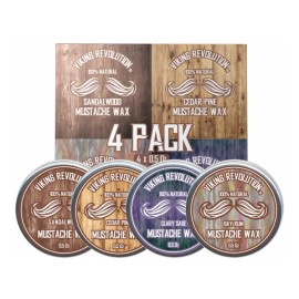 El Bigote De Cera 4 Variety Pack - Barba Y Bigote Cera Hombr