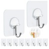 FOTYRIG Adhesive Hooks Heavy Duty Wall Sticky Hooks for Hanging