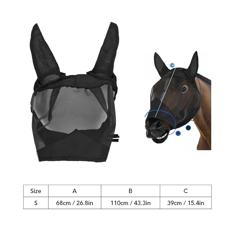 Horse Face Cover Fine Mesh Fly Guard Breathable Prevent Bites