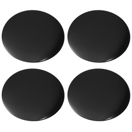 X AUTOHAUX 4pcs 70mm Black Car Wheel Center Hub Caps Emblem Badge Decal Sticker