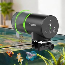 FREESEA Alimentador automático de Peces para Acuario: alimentador de Temporizador de Vacaciones para Tanque de Peces, dispensador automático eléctrico Ajustable de 0.05 galones y Dos métodos fijos