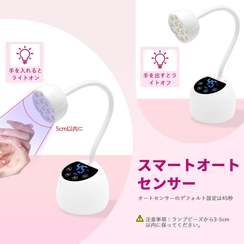 CGBE UV LED Nail Light with Automatic Sensor, 36W Cordless