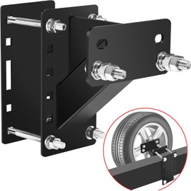 Spare Tire Carrier, Spare Tire Mount Bracket , Boat Utility Trailer Carrier Bracket,Heavy Duty Holder Fits 4 & 5 & 6 Lugs Trailer Wheels on 4",4.5'',4.75'',5'',5.5'' Bolt Patterns,Holds up to 150 Lbs