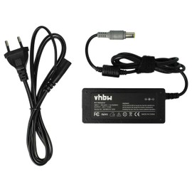 vhbw 65W Power Supply Compatible with IBM/Lenovo ThinkPad X60, X60S, X61, X61S, X230, X230i, X300, X301, Y100 Laptop