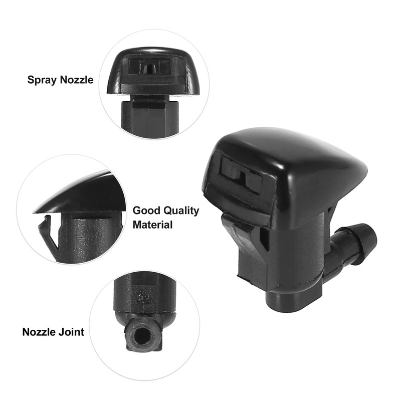 X AUTOHAUX 6pcs Windscreen Wiper Nozzles Kit Windscreen Washer Hose