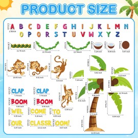 Blosssound Bulletin Board Set Boom Alphabet Letter Classroom Decorations Classroom Tree Cutouts for Students Teachers Kindergarten Primary School Education Back to School Wall Supplies