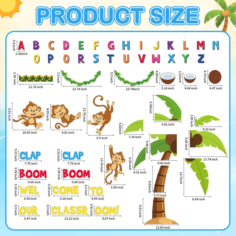 Blosssound Bulletin Board Set Boom Alphabet Letter Classroom Decorations Classroom