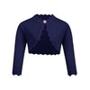 trudge Girls' Basic Bolero Children's Cardigan Long Sleeve Shoulder Jacket