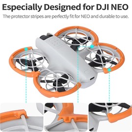 Propeller Protector for DJI NEO, Pack of 2 Plastic Propeller Bumper, Anti-Collision Drone Propeller Protection, Shock Absorption TPE Protective Case, Drone Accessories for DJI Neo (Orange)