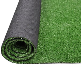 Artificial Grass Door Mat Lawn Pet Turf 5' x 20', Synthetic Faux Grass Carpet with Drainage Holes, 0.4" Pile, Customized Fake Turf Rug for Entryway Garden Backyard Patio Balcony