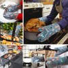 Oven Mitts Set of 2 with Transparent Clear Silicone Shell
