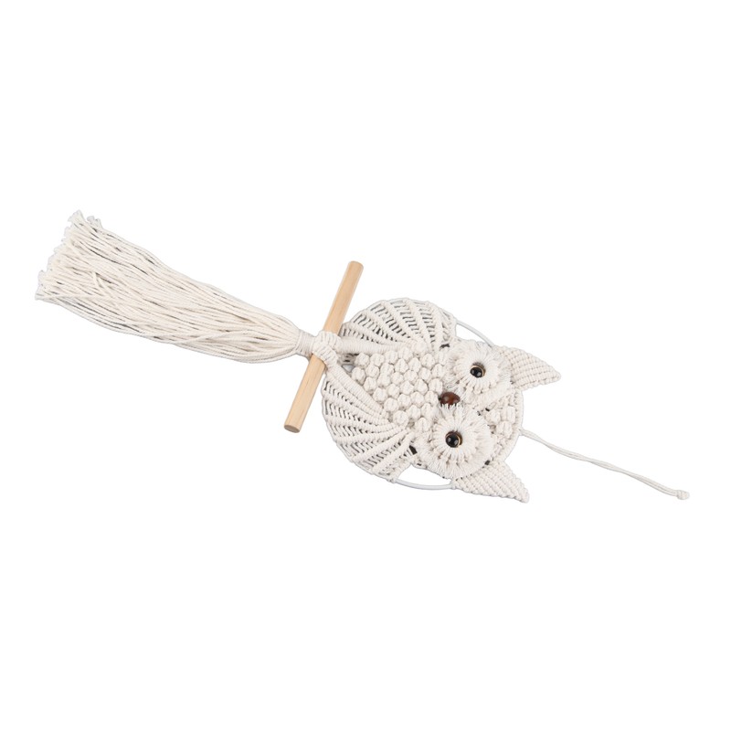 Owl Macrame Wall Hanging Hand Woven Boho Tapestry Owl Macrame