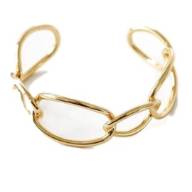 Donally Bangle Bracelet, Chain Cuff, Women's, One size, Metal, No Stone