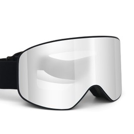 Petsupro Ski Goggles, Durable Spherical Lens, UV Protection Glasses, Snow Goggles, Mountain Climbing, Breathable, Dustproof, Anti-Fog, Shock Resistant Goggles, Snow Goggles - Gray