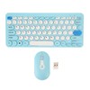 Keyboard and Mouse Combo, Cute Retro Keyboard with Round Keycaps,