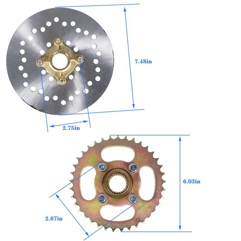 32in Go Kart ATV Live Rear Axle Kit Replacement for