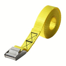 荷締めベルト ステンレス カムバックル式 25mm幅 3m（1本） イエロー