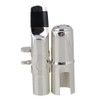 Yibuy Silver #7 Alto Saxophone Mouthpiece with Cap Ligature E