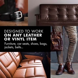 FORTIVO Leather Recoloring Balm, Color Restorer, Scratch Remover, Couch Paint and Repair, Leather Balm for Couches