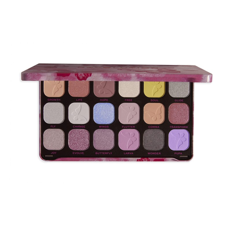 Makeup Revolution, Forever Flawless Butterfly Eyeshadow Palette, 18 Shades, 19.8