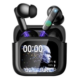 TXG Auriculares Inalámbricos Bluetooth, Auriculares Bluetooth 5.4 con Siete Efectos de Sonido, 48H Reproducción HiFi Estéreo Auri culares Inalambricos, con Pantalla LED, Reducción de Ruido