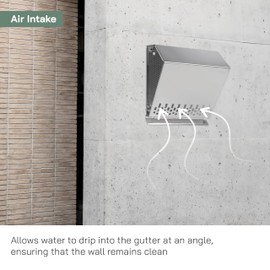 Vent Systems 4" Inch Air Supply Vent Cover with Rubber Gasket - Stainless Steel - Robust Weatherproof Outdoor Air Intake Box - Duct or Surface Mounting - Rain and Snow Protection