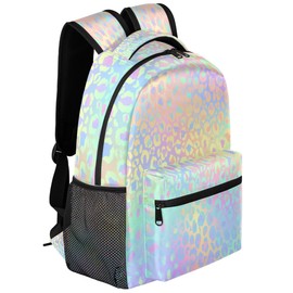 Pardick Leopard Print School Backpacks for Girls Boys Teens Students Stylish College Shoulder Bag Schoolbag Book Bag - Water Resistant Travel Backpacks for Women Men