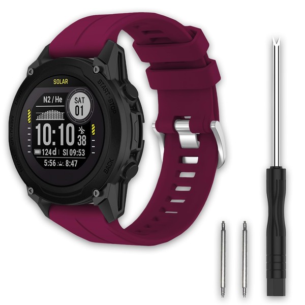 TopPerfekt Sport Bands Compatible with Garmin Descent G1 Solar Watch