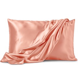 Satin Pillowcase 2 Pack - King Size (20"x40", Rose Gold) - Silky Pillow Cases for Hair and Skin - Satin Pillow Covers with Envelope Closure - Extra Soft Premium Microfiber