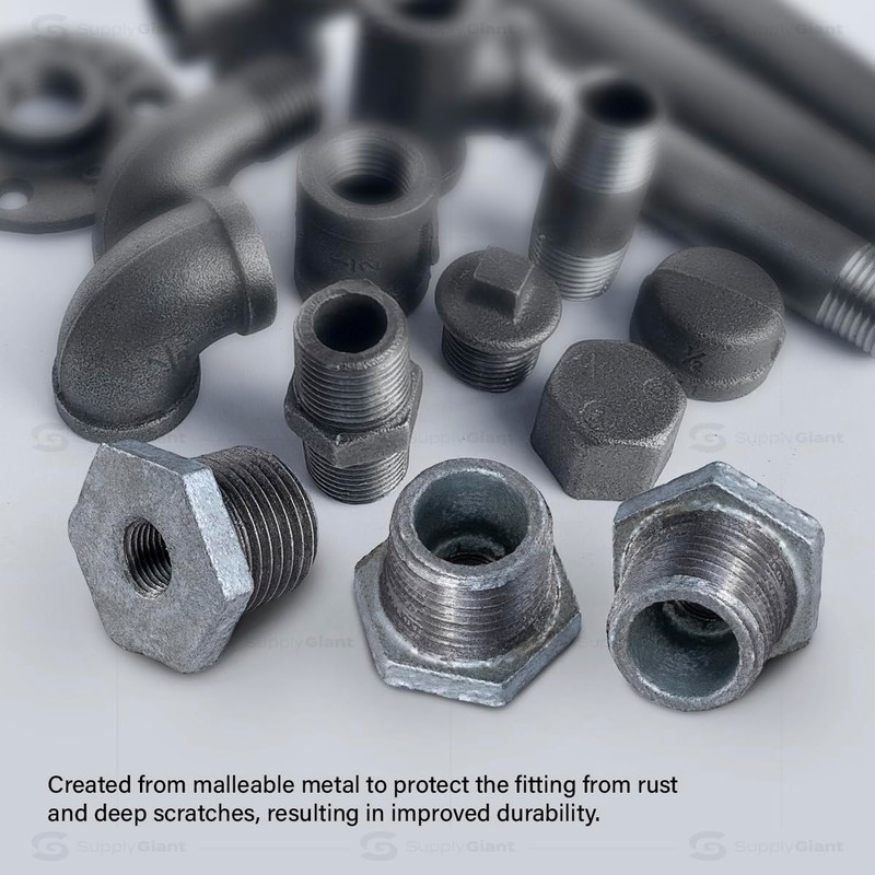 Everflow Supplies BMBU3121 3-1/2" x 3" Black Malleable Iron Bushing