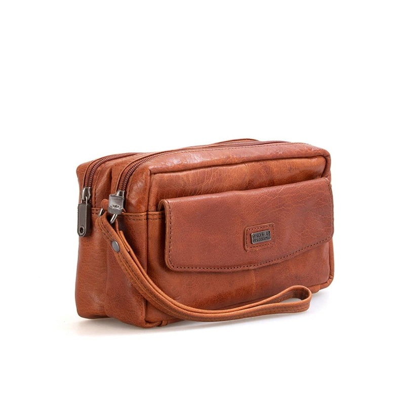 Spikes & Sparrow Bronco Buffalo Leather Wrist Man Bag Men's
